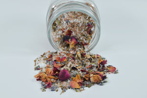 DOWNLOAD Bath Tea - Lavender-infused relaxation and muscle relief. This soothing bath tea with lavender extracts and pink Himalayan salt is perfect for unwinding after a workout or an evening meditation. Key ingredients include Lavender Essential Oil, Eucalyptus, Pink Himalayan Salt, and Dried Lemon Balm for stress relief